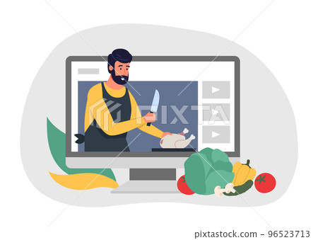 Cooking video channel, instruction how prepare dish Cooking video channel, instruction how prepare dish 96523713