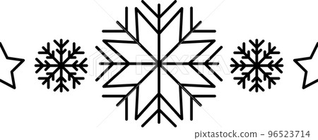 Snowflake frame element. Winter snowflake silhouette for Christmas design Snowflake frame element. Winter snowflake silhouette for Christmas design 96523714