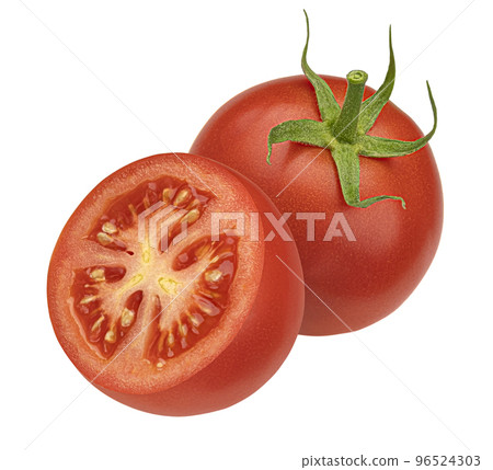 Cherry tomatoes isolated on white background, full depth of field Cherry tomatoes isolated on white background, full depth of field 96524303