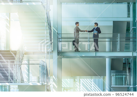 Two businessmen shaking hands 96524744