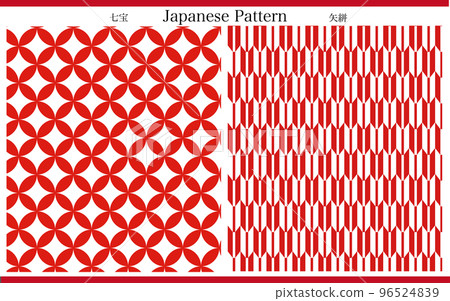 Japanese pattern set that can be used as a background illustration Japanese pattern set that can be used as a background illustration 96524839