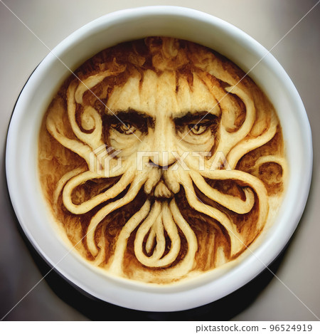 Cup of latte art coffee 96524919
