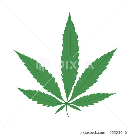 Canabis leaf logo design vectors. Smoking marijuana leaves of weed hemp. 96525040