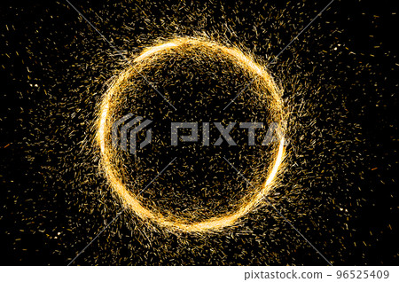 circle light frame on black background circle light frame on black background 96525409
