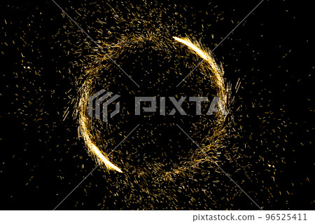 circle light frame on black background circle light frame on black background 96525411