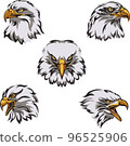 eagle, color, logo, soaring eagle, bird, portrait, vector, image, isolated, sign for companies, sports team 96525906