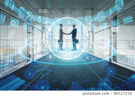 Two businessmen shaking hands Two businessmen shaking hands 96527258