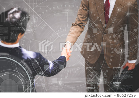 握手的兩個商人 握手的兩個商人 96527259