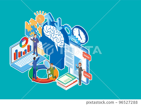 Image illustration of work efficiency and idea generation 96527288
