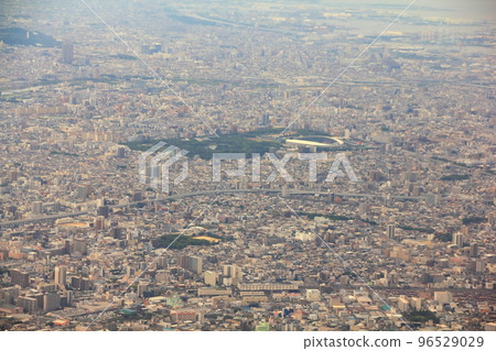 city seen from the air 96529029