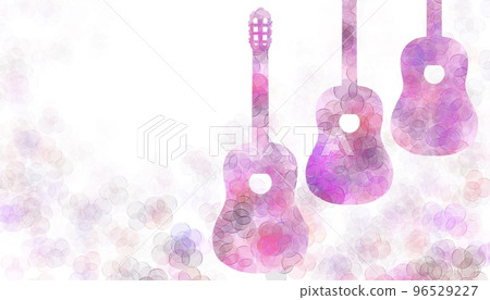Simple illustration designing a guitar and with copy space 96529227