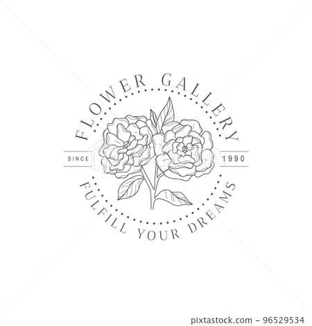 Vector flower logo template illustration. Vector flower logo template illustration. 96529534