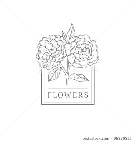 Vector flower logo template illustration. 96529535