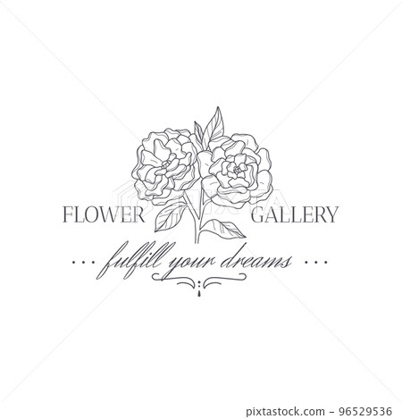 Vector flower logo template illustration. 96529536