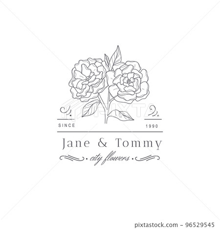Vector flower logo template illustration. Vector flower logo template illustration. 96529545