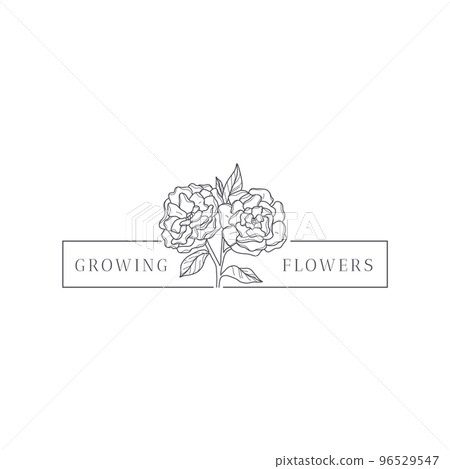 Vector flower logo template illustration. Vector flower logo template illustration. 96529547