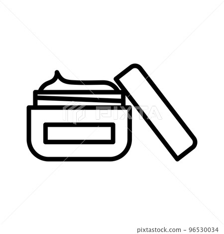 Cosmetic cream icon. Jar of cosmetic face cream and cream for the body. 96530034