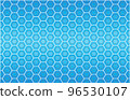 Abstract technological hexagonal blue and white background 96530107