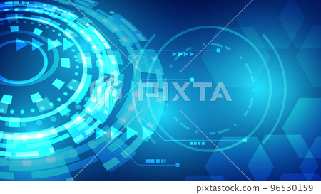 futuristic innovation technology background concept. virtual glowing blue light Hi tech HUD screen display futuristic innovation technology background concept. virtual glowing blue light Hi tech HUD screen display 96530159