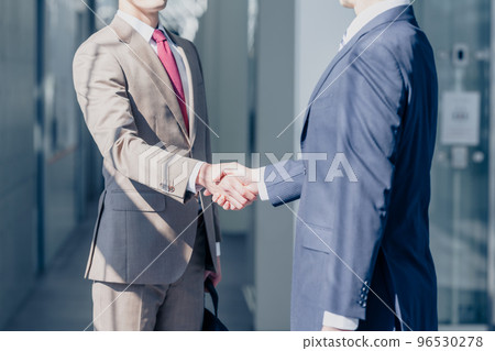 Two businessmen shaking hands 96530278