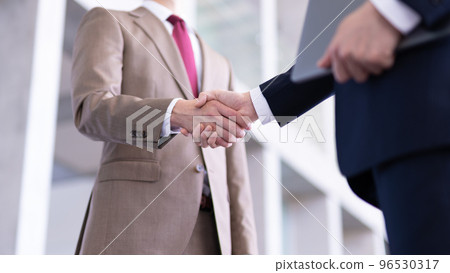 Two businessmen shaking hands 96530317