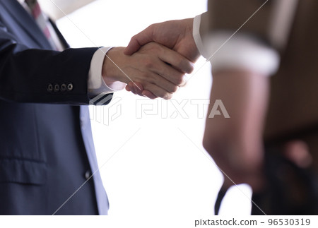 Two businessmen shaking hands 96530319