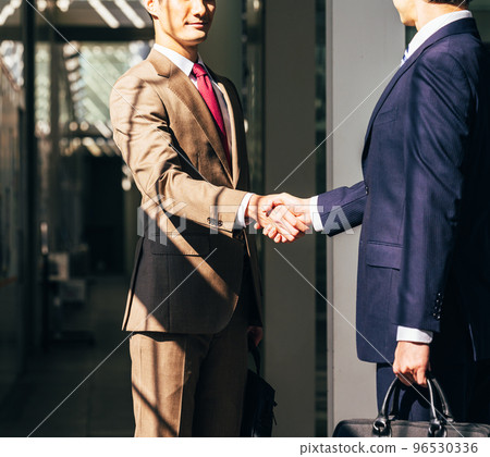 Two businessmen shaking hands 96530336