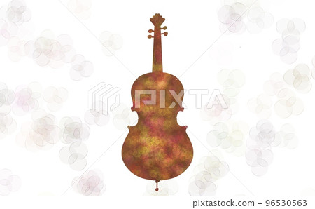 Simple illustration designing a cello and with copy space Simple illustration designing a cello and with copy space 96530563