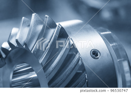 Close-up scene of transmission  gear parts. 96530747