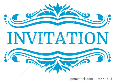Invitation decorative header. Calligraphic vintage wedding card element 96532521