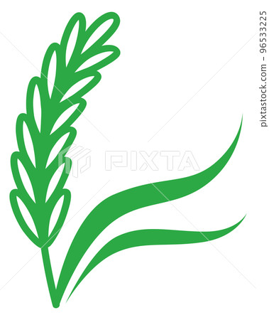 Green crop emblem. Growing eco grain icon Green crop emblem. Growing eco grain icon 96533225