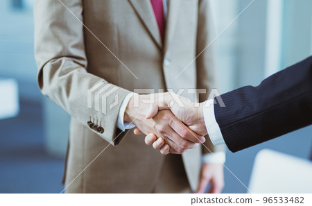 Two businessmen shaking hands 96533482