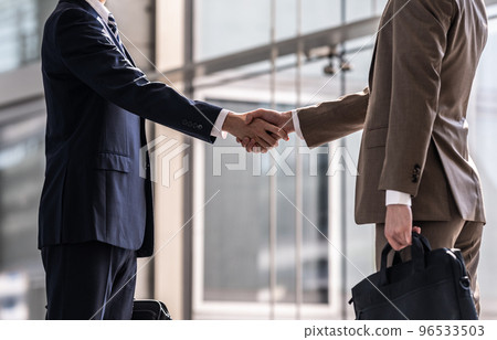Two businessmen shaking hands 96533503