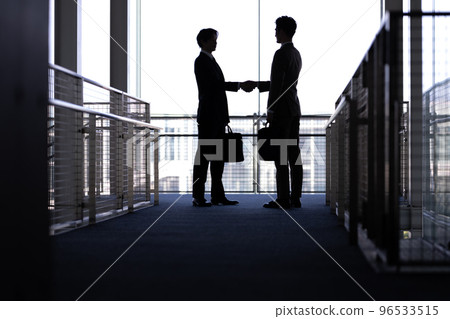 Two businessmen shaking hands 96533515