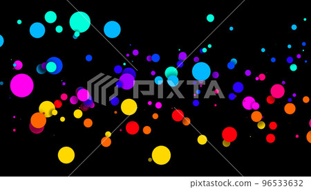 Abstract simple background with beautiful multi-colored circles or balls in flat style like paint bubbles in water. 3d render of particles, colored paper applique. Abstract simple background with beautiful multi-colored circles or balls in flat style like paint bubbles in water. 3d render of particles, colored paper applique. 96533632