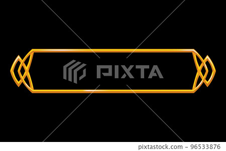 Frame medieval game ui. Metallic title banner or decorative border. Vector assets for web or game design. Empty rectangle frame in medieval style. Interface element Frame medieval game ui. Metallic title banner or decorative border. Vector assets for web or game design. Empty rectangle frame in medieval style. Interface element 96533876