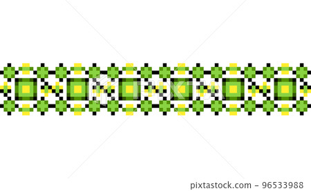 Ukrainian traditional embroidery. Pattern for cross stitching decoration. Cross-stitch traditional folk. Vector illustration of ethnic seamless ornamental geometric design 96533988