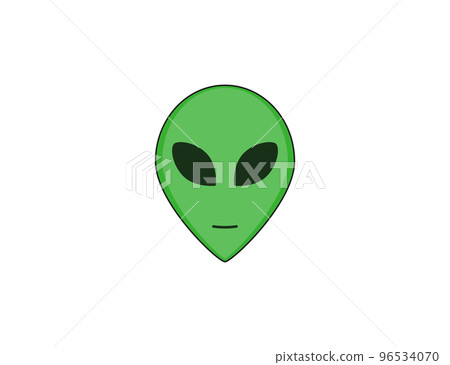 Alien head, character icon. Vector illustration. 96534070