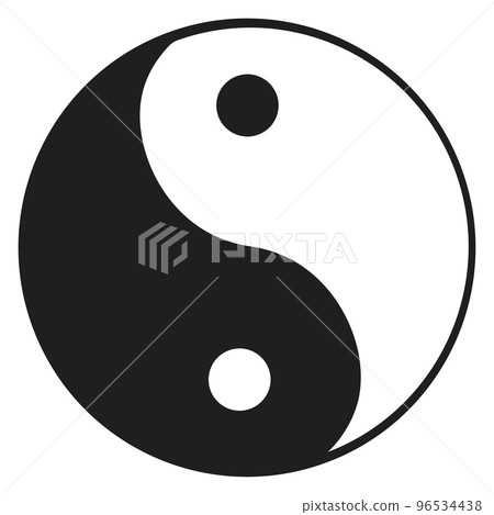 Yin and yang symbol. Ancient chinese balance sign 96534438