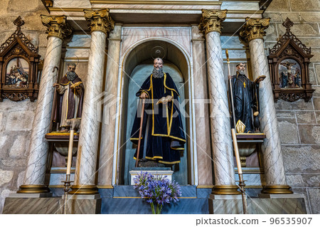 Interior of Church of Santiago Apostle of Padron, La Coruna, Galicia, Spain Interior of Church of Santiago Apostle of Padron, La Coruna, Galicia, Spain 96535907
