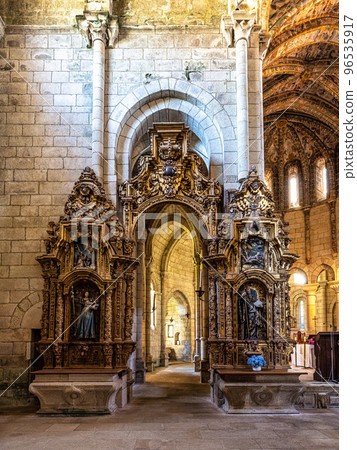 Interior of the monastery of Oseira at Ourense, Galicia, Spain. Monasterio de Santa Maria la Real de Oseira Interior of the monastery of Oseira at Ourense, Galicia, Spain. Monasterio de Santa Maria la Real de Oseira 96535917