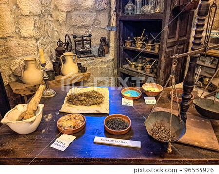 Interior of the monastery of Oseira at Ourense, Galicia, Spain. Monasterio de Santa Maria la Real de Oseira 96535926