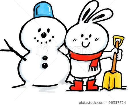雪人和白兔 雪人和白兔 96537724