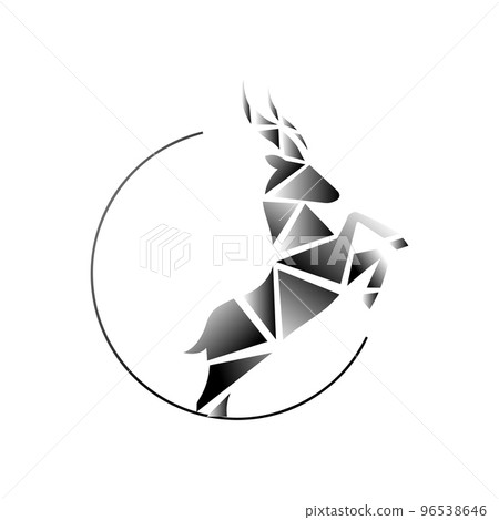 creative brand sign goat antelope deer bucks logo design vector illustration 96538646