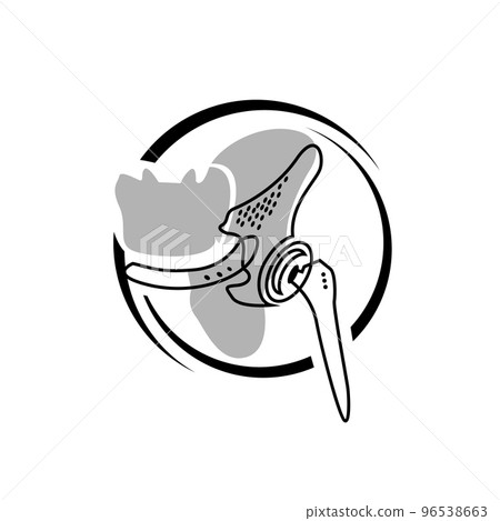 medical orthopedic bone implants logo design vector illustration 96538663