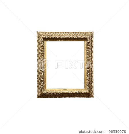 Home decor and interior design, antique golden art gallery frame isolated on white background, furniture and decoration detail 96539078