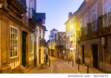 Evening streets of Vila Real city, Portugal 96539254