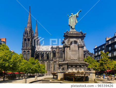 Clermont-Ferrand Cathedral (French: Cathedrale Notre-Dame-de-l'Assomption de Clermont-Ferrand), is Gothic cathedral and French national monument located in France Clermont-Ferrand Cathedral (French: Cathedrale Notre-Dame-de-l'Assomption de Clermont-Ferrand), is Gothic cathedral and French national monument located in France 96539426