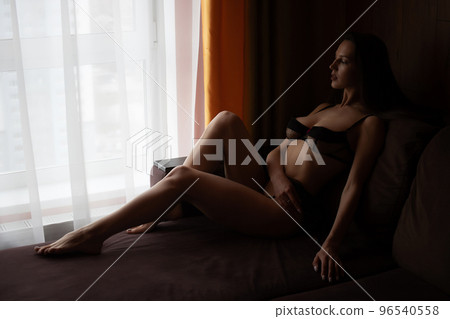 Sensual woman in sexy lace lingerie 96540558