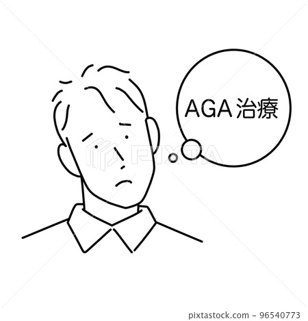 考慮接受 AGA 治療的頭髮稀疏的男性 96540773